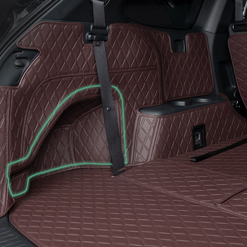 All-Weather Waterproof Trunk Mat, Pet Mat, Cargo Mat for Three-Row Vehicles