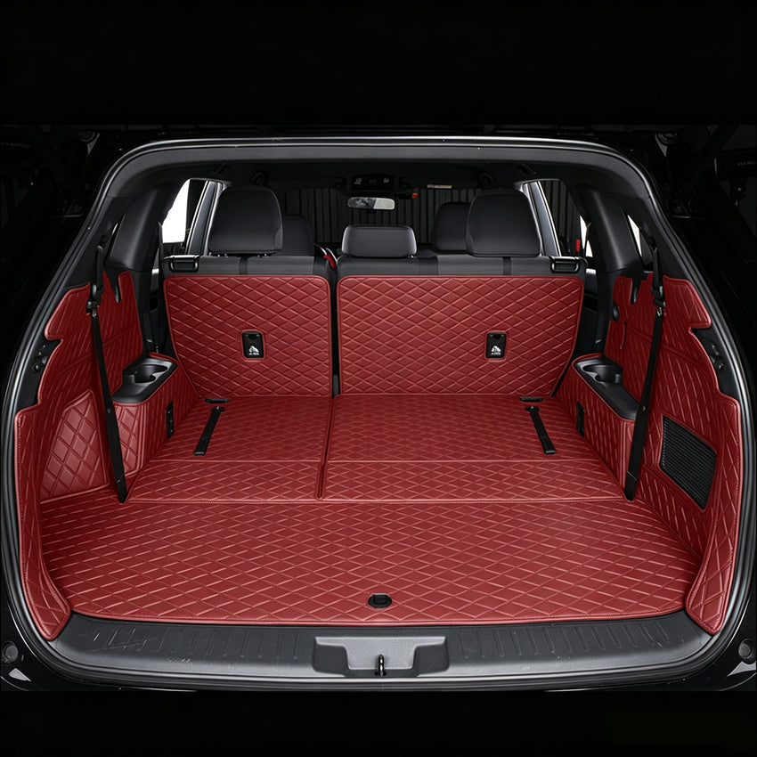 All-Weather Waterproof Trunk Mat, Pet Mat, Cargo Mat for Three-Row Vehicles