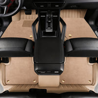 Luxury Genuine Leather Custom Car Floor Mats (Includes Carpet) Vehicle Liners