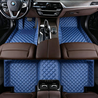 Luxury Diamond Stitching Custom Luxury Car Floor Mats Vehicle Liner Weathertech Mats