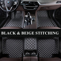 Luxury Diamond Stitching Custom Luxury Car Floor Mats Vehicle Liner Weathertech Mats