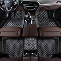 Luxury Diamond Stitching Custom Luxury Car Floor Mats Vehicle Liner Weathertech Mats