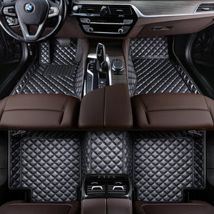 Luxury Diamond Stitching Custom Luxury Car Floor Mats Vehicle Liner Weathertech Mats