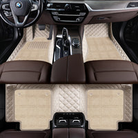 Luxury Diamond Stitching Custom Luxury Car Floor Mats Vehicle Liners With Carpet