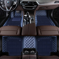 Luxury Diamond Stitching Custom Luxury Car Floor Mats Vehicle Liners With Carpet