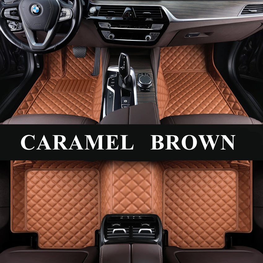 Luxury Diamond Stitching Custom Luxury Car Floor Mats Vehicle Liner Weathertech Mats