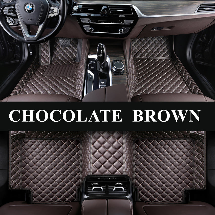 Luxury Diamond Stitching Custom Luxury Car Floor Mats Vehicle Liner Weathertech Mats