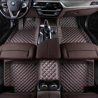 Luxury Diamond Stitching Custom Luxury Car Floor Mats Vehicle Liner Weathertech Mats