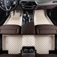 Luxury Diamond Stitching Custom Luxury Car Floor Mats Vehicle Liner Weathertech Mats