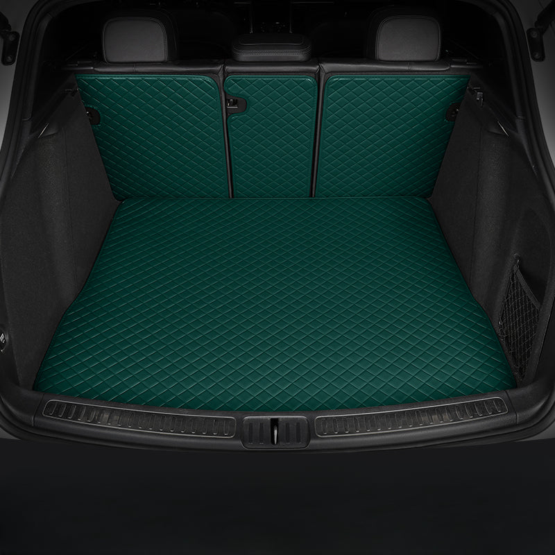 Luxury Diamond Stitching Custom Luxury Car Trunk Mat Vehicle Liners (Semi-Wraparound)