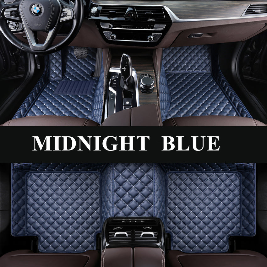 Luxury Diamond Stitching Custom Luxury Car Floor Mats Vehicle Liner Weathertech Mats