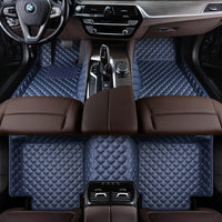 Luxury Diamond Stitching Custom Luxury Car Floor Mats Vehicle Liner Weathertech Mats