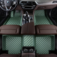 Luxury Diamond Stitching Custom Luxury Car Floor Mats Vehicle Liner Weathertech Mats
