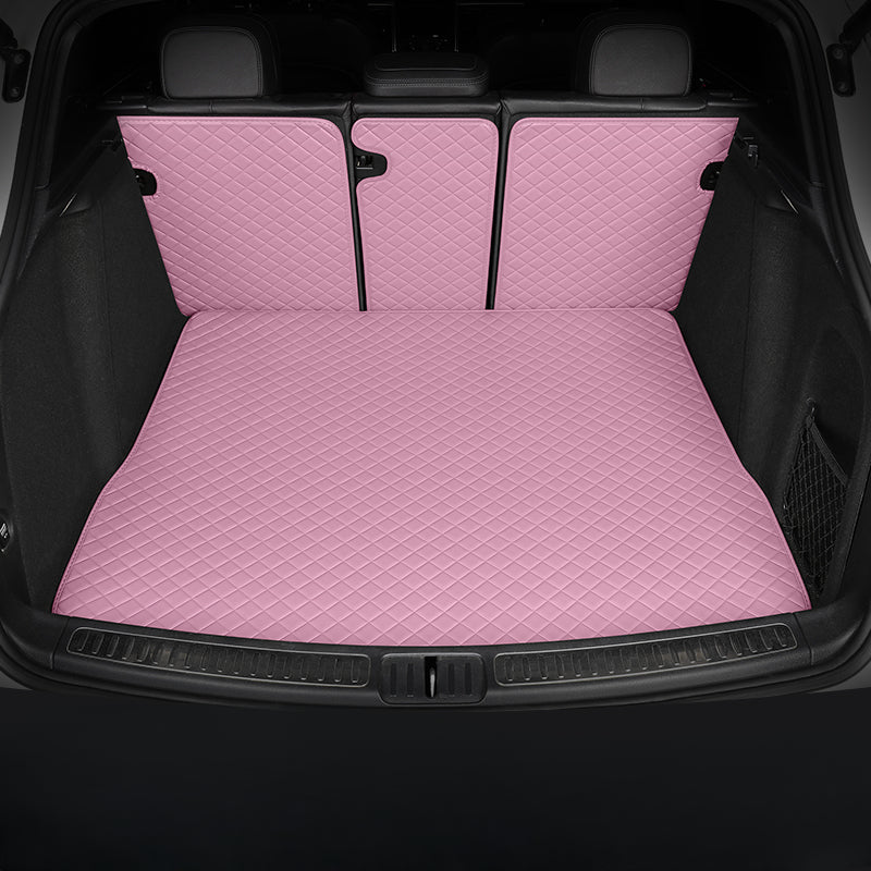 Luxury Diamond Stitching Custom Luxury Car Trunk Mat Vehicle Liners (Semi-Wraparound)