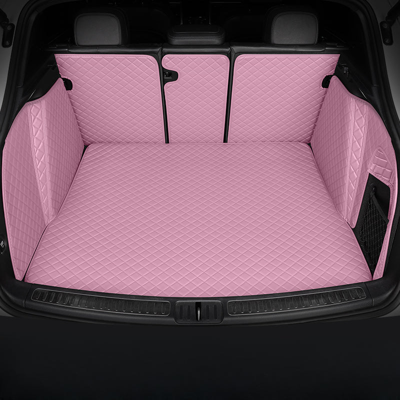 Luxury Diamond Stitching Custom Luxury Car Trunk Mat Vehicle Liners (Wraparound)