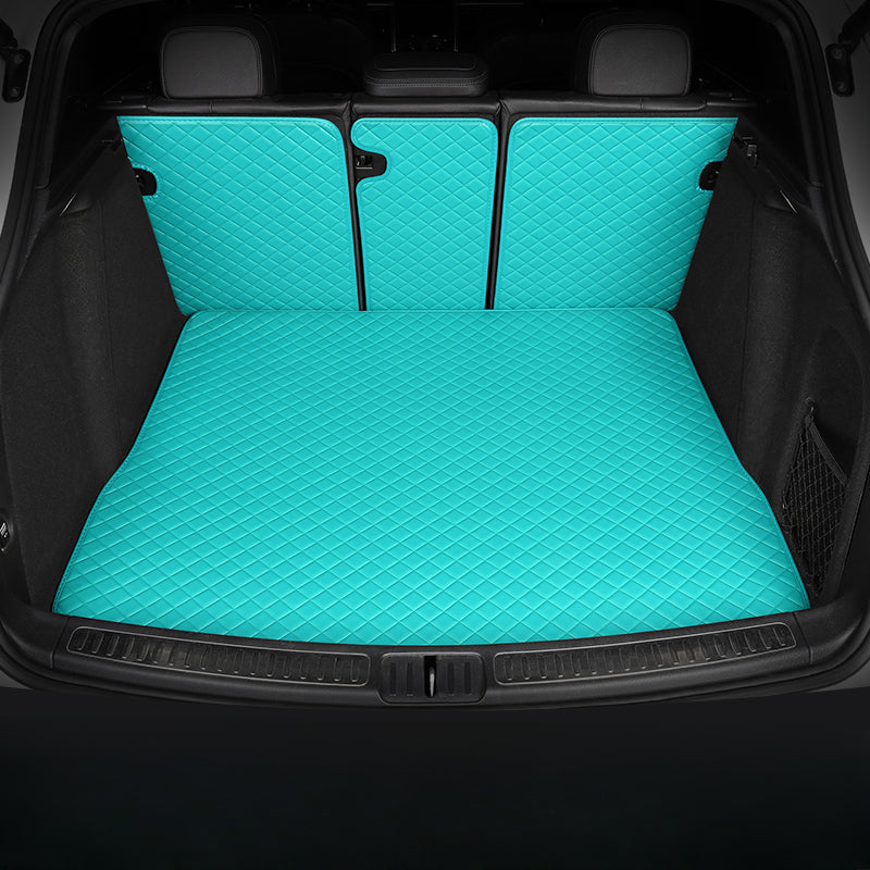 Luxury Diamond Stitching Custom Luxury Car Trunk Mat Vehicle Liners (Semi-Wraparound)