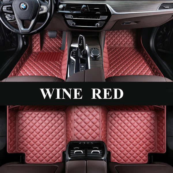 Luxury Diamond Stitching Custom Luxury Car Floor Mats Vehicle Liner Weathertech Mats