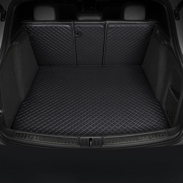 Luxury Diamond Stitching Custom Luxury Car Trunk Mat Vehicle Liners (Semi-Wraparound)