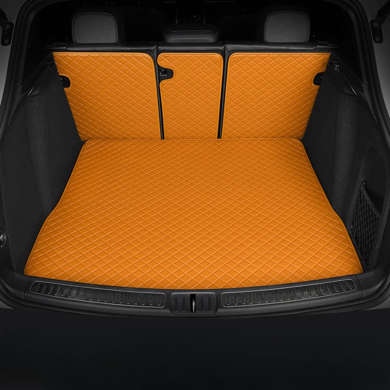 Luxury Diamond Stitching Custom Luxury Car Trunk Mat Vehicle Liners (Semi-Wraparound)