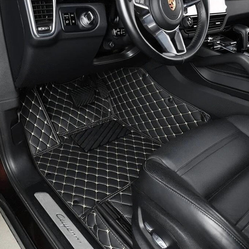 Classic Diamond Stitching Custom Luxury Car Floor Mats Vehicle Liners