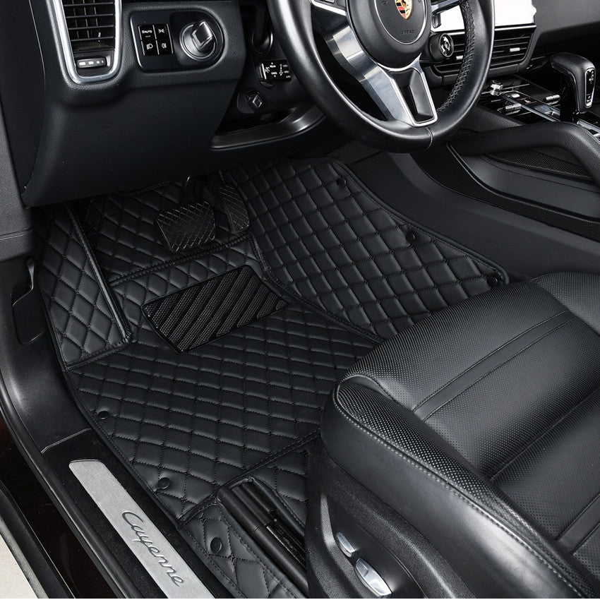 Classic Diamond Stitching Custom Luxury Car Floor Mats Vehicle Liners