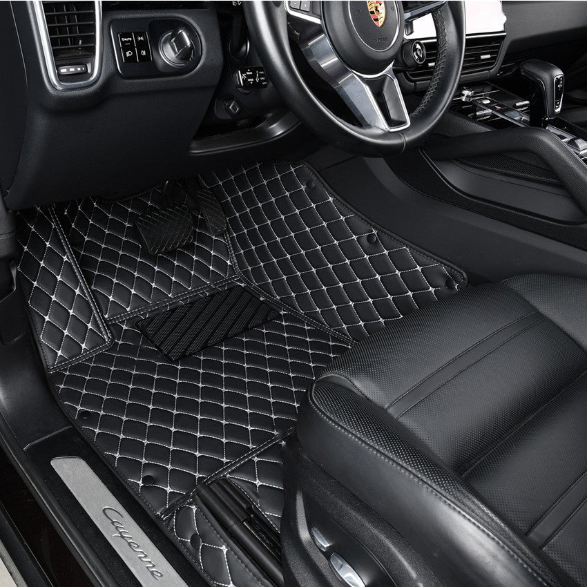 Classic Diamond Stitching Custom Luxury Car Floor Mats Vehicle Liners