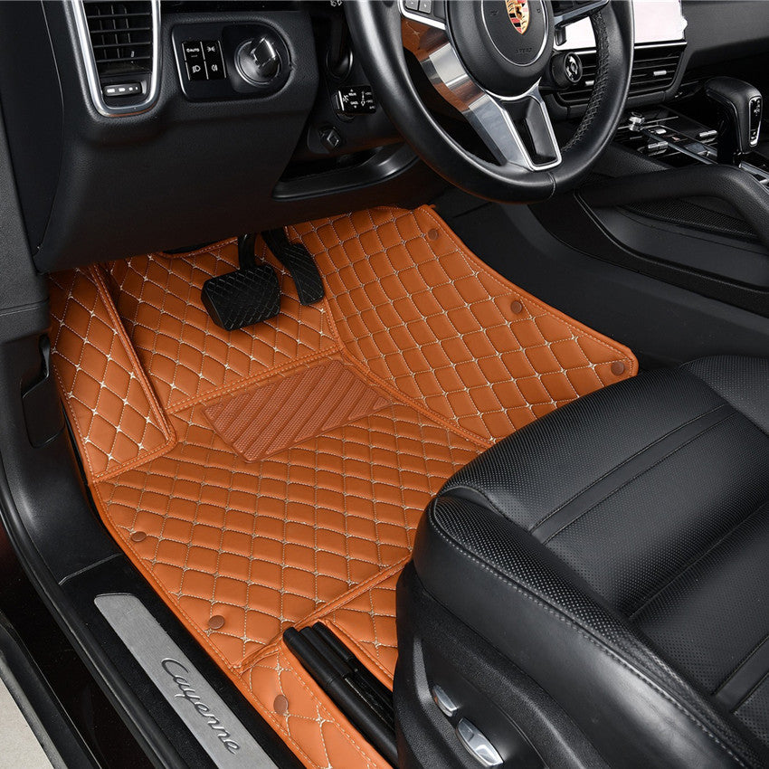 Classic Diamond Stitching Custom Luxury Car Floor Mats Vehicle Liners