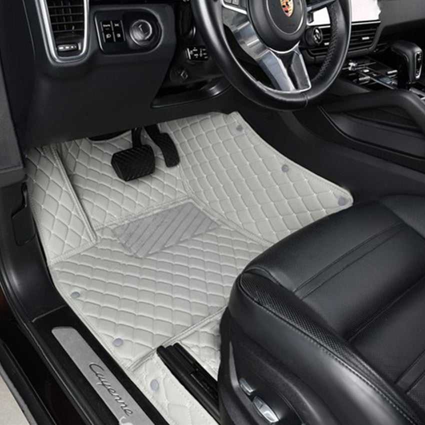 Classic Diamond Stitching Custom Luxury Car Floor Mats Vehicle Liners