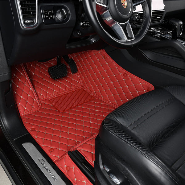 Classic Diamond Stitching Custom Luxury Car Floor Mats Vehicle Liners