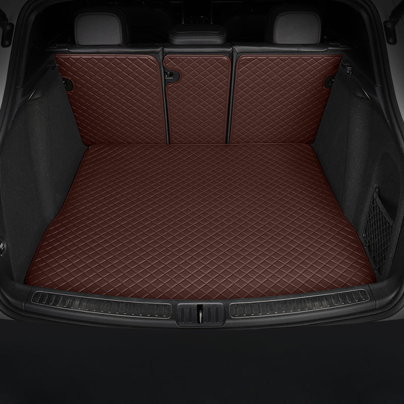 Luxury Diamond Stitching Custom Luxury Car Trunk Mat Vehicle Liners (Semi-Wraparound)