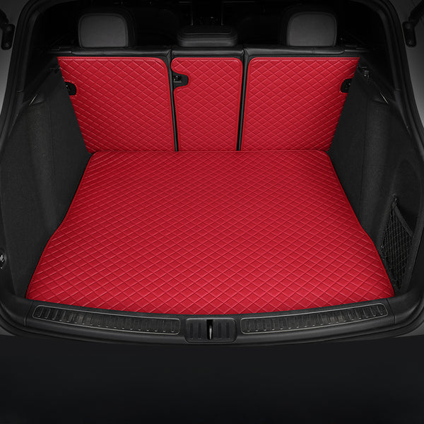 Luxury Diamond Stitching Custom Luxury Car Trunk Mat Vehicle Liners (Semi-Wraparound)